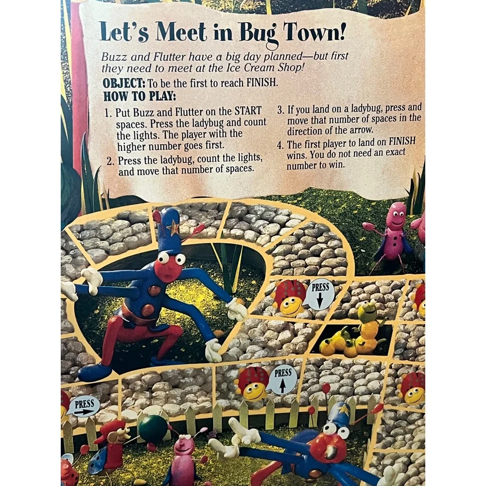 Buzz & Flutter's Big Electronic Game Book Tormont 1996 6 Electronic Bug Games